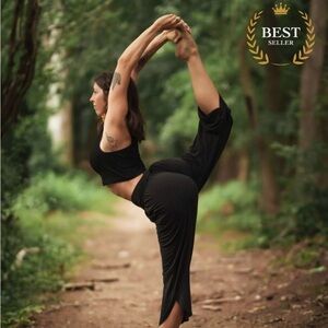 Black Women's bamboo Yoga Pants